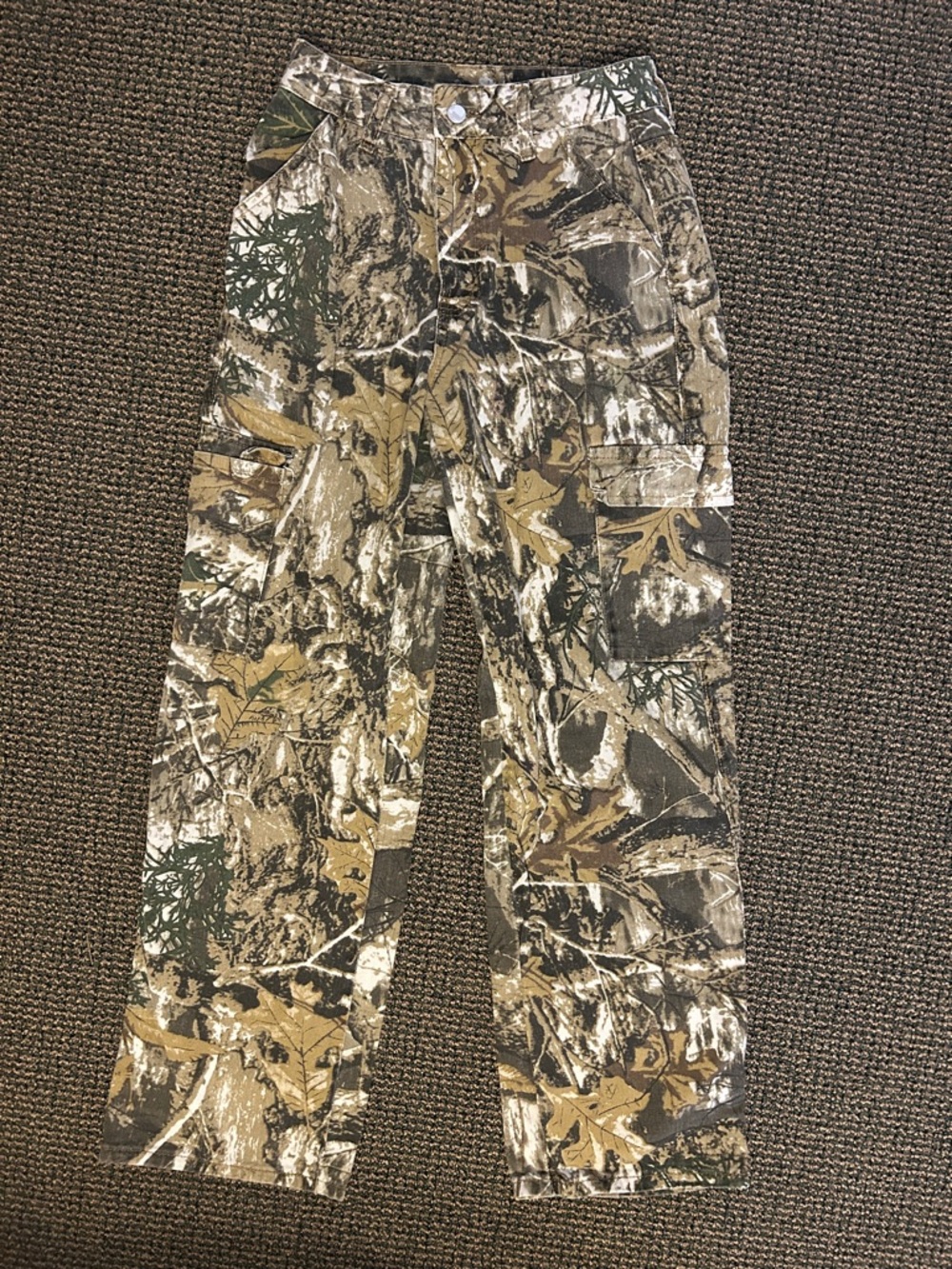 SHEIN Camouflage Straight Leg Cargo Jeans in Green, Brown, Tan